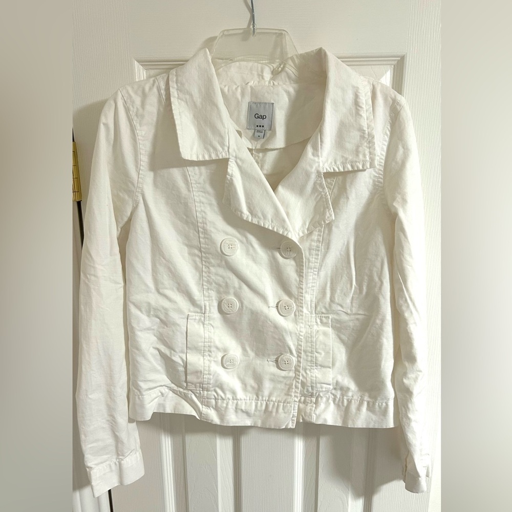 GAP white pea coat
